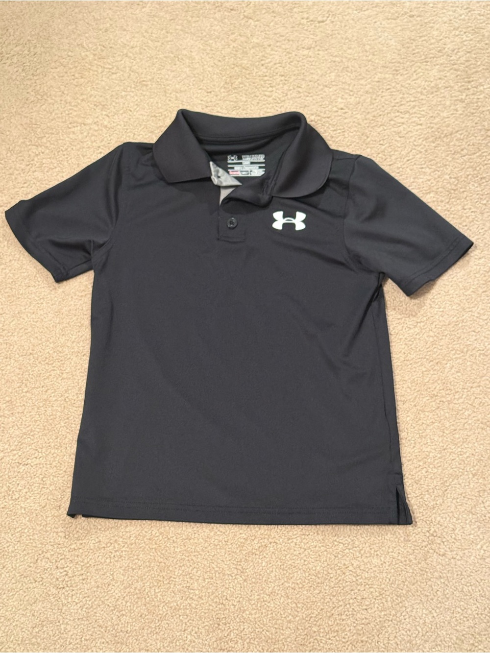 Under Armour Boys HeatGear Black Performance Polo Youth XS YXS